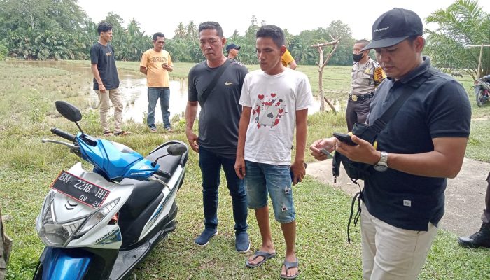 Gerak Cepat Polsek Cerenti bersama Tim Opsnal Polres Kuansing Ungkap Pelaku Perampas Sepeda Motor